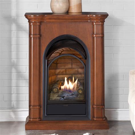 This rich, hand-painted, cement log set made of superior refractory ceramics provides excellent details, emulating the realism of a wood fire. . Home depot ventless gas fireplace